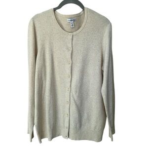 Croft & Barrow Oatmeal Colored Knit Cardigan size 1X